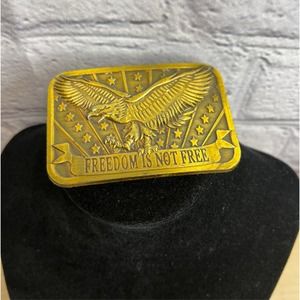 Y2K Veteran Gold Tone Belt Buckle